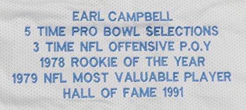 Earl Campbell Autographed White Pro Style Stat1 Jersey With HOF- JSA W Auth - Image 3
