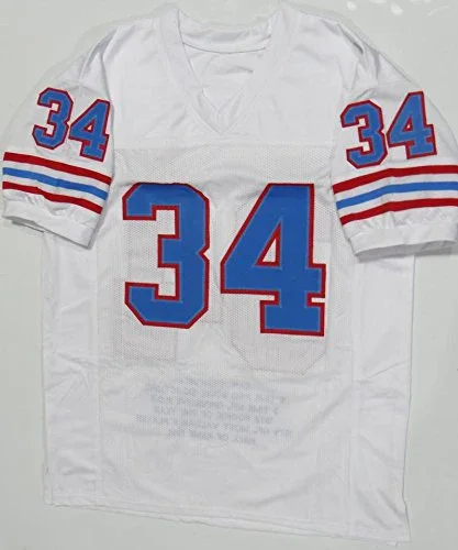 Earl Campbell Autographed White Pro Style Stat1 Jersey With HOF- JSA W Auth - Image 4