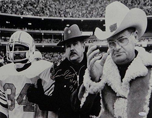 Earl Campbell HOF Signed Houston Oilers 16x20 W/ Bum Phillips Silver Photo JSA W Auth