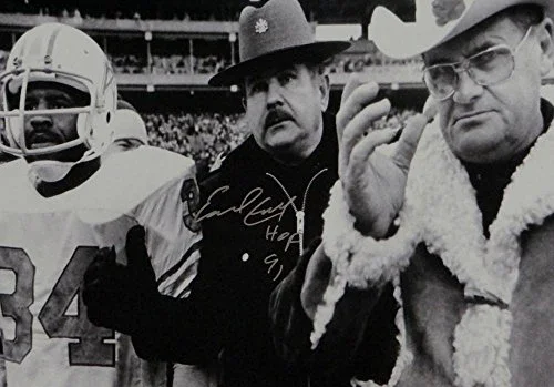 Earl Campbell HOF Signed Houston Oilers 16x20 W/ Bum Phillips Silver Photo JSA W Auth - Image 2