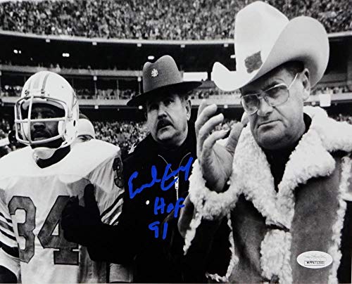 Earl Campbell Signed Oilers 8x10 Photo w/Bum Phillips w/HOF-JSA W Auth *DkBlue - Image 4