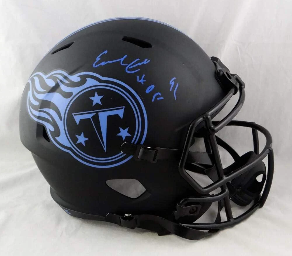 Earl Campbell Signed Tennessee Titans F/S Eclipse Speed Helmet w/HOF- JSA W Auth - Image 3