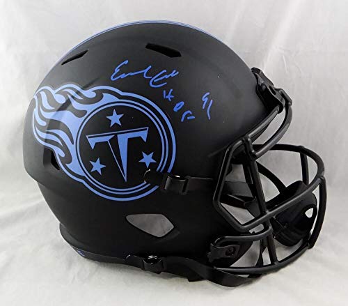 Earl Campbell Signed Tennessee Titans F/S Eclipse Speed Helmet w/HOF- JSA W Auth - Image 4