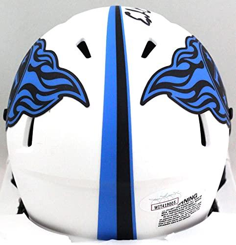 Earl Campbell Signed Tennessee Titans Lunar Speed Mini Helmet HOF- JSA W Black - Image 2