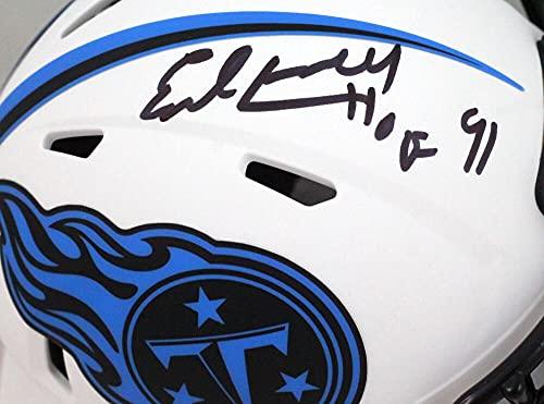 Earl Campbell Signed Tennessee Titans Lunar Speed Mini Helmet HOF- JSA W Black - Image 3