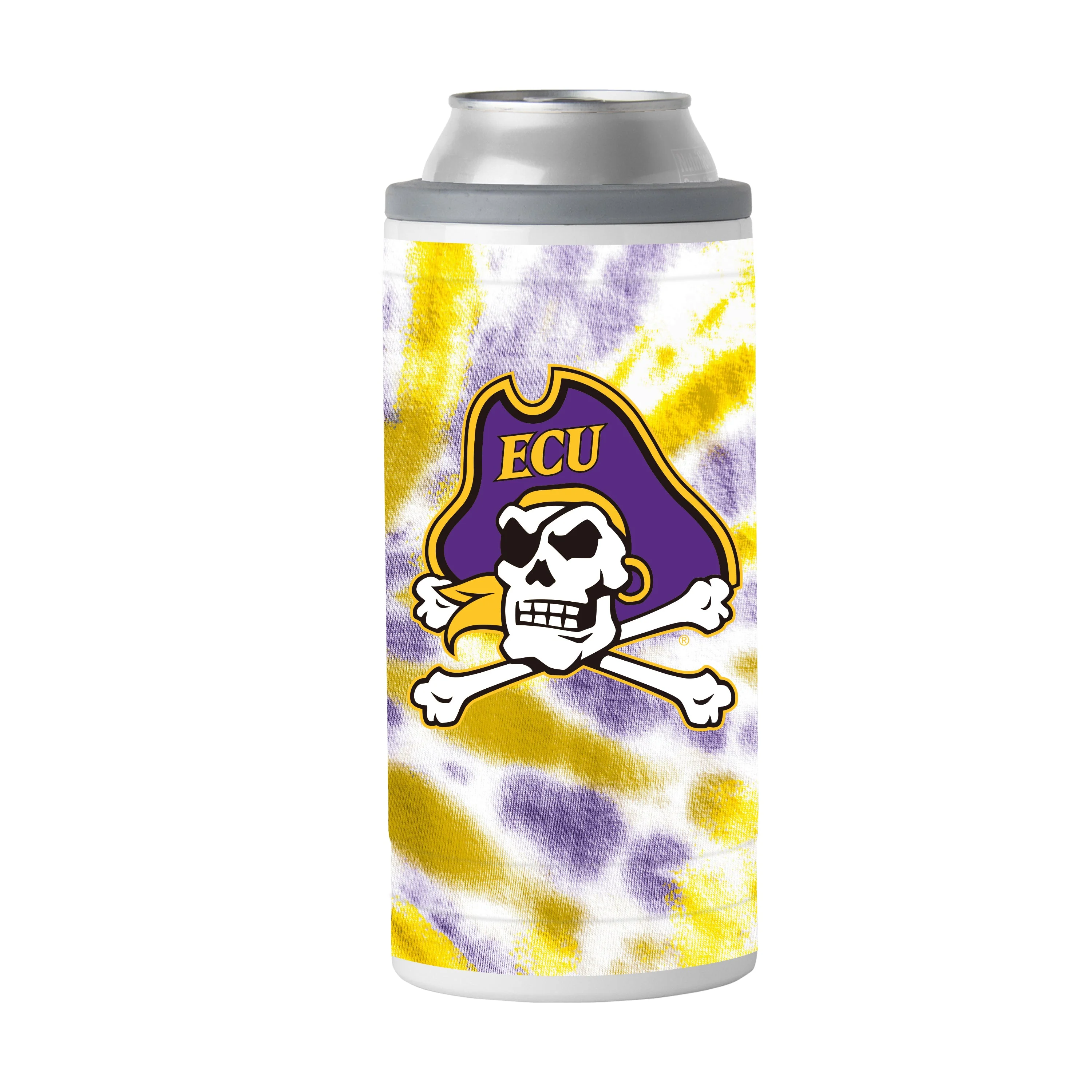 East Carolina 12oz Tie Dye Slim Can Coolie