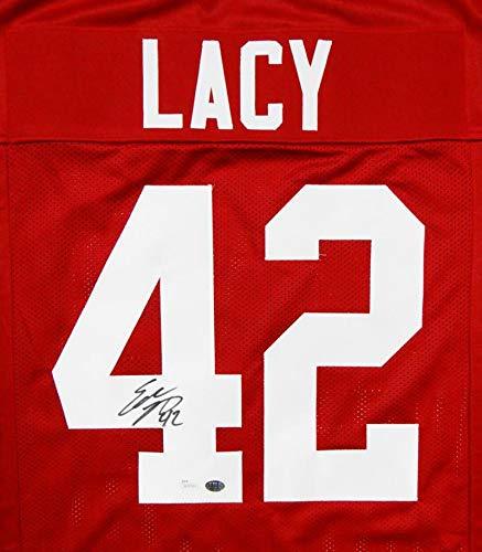 Eddie Lacy Autographed Crimson College Style Jersey- JSA W Authenticated Across 4 - Image 2