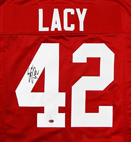 Eddie Lacy Autographed Crimson College Style Jersey- JSA W Authenticated Up 4 - Image 2