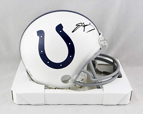 Edgerrin James Autographed Indianapolis Colts Mini Helmet - JSA W Auth *Black - Image 4