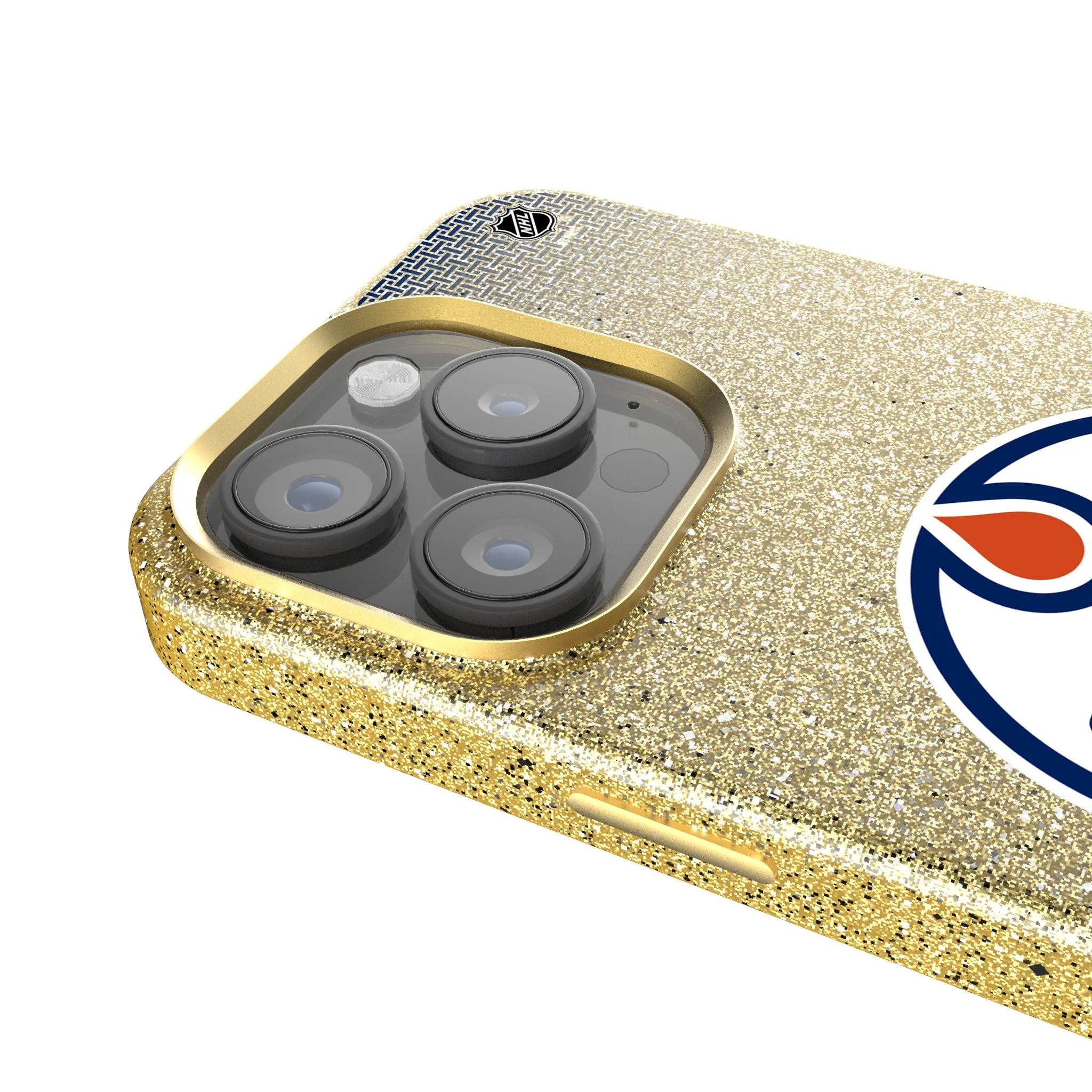 Edmonton Oilers Linen Bling Phone Case for Apple iPhone - Image 4