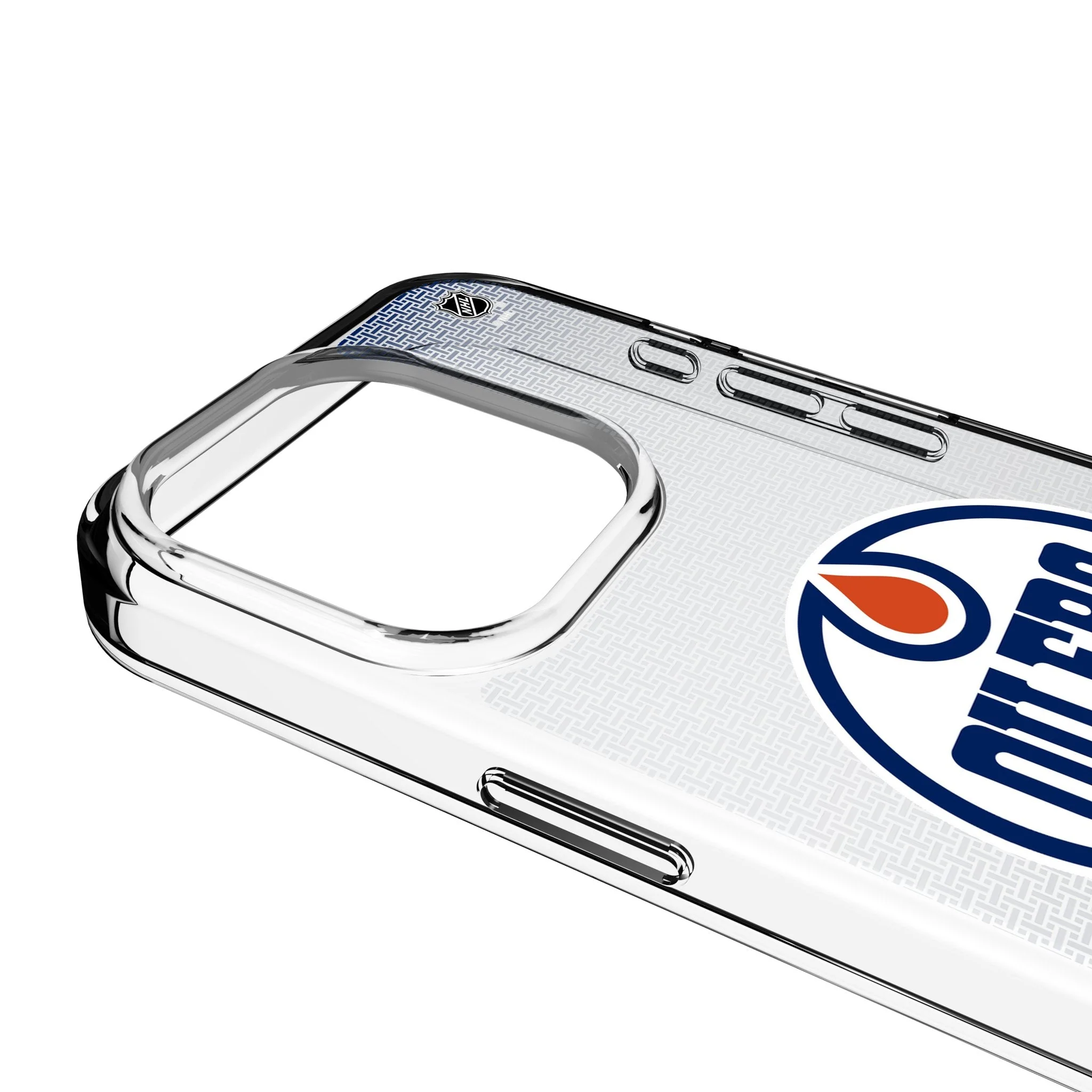 Edmonton Oilers Linen Clear Phone Case for Apple iPhone - Image 3