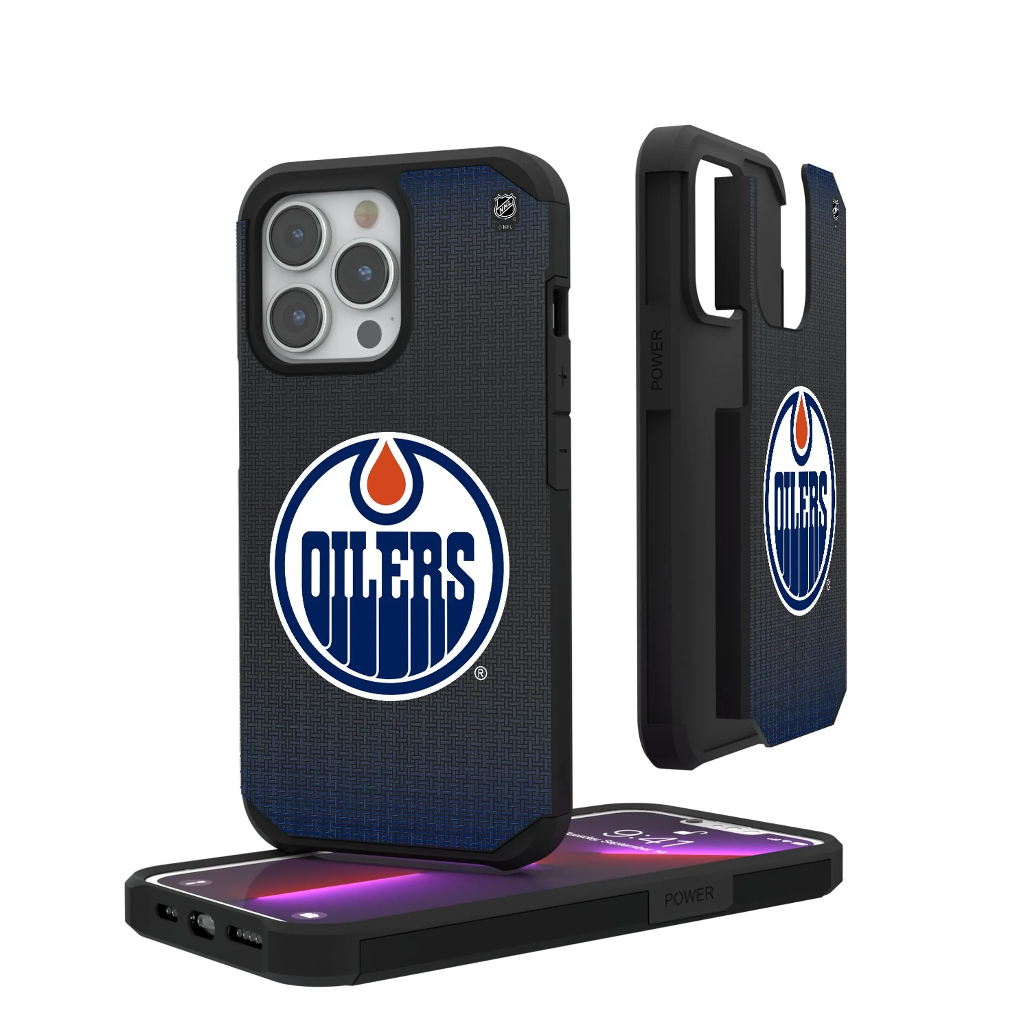 Edmonton Oilers Linen Rugged Phone Case