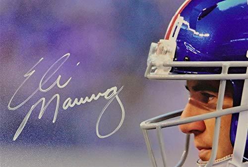 Eli Manning Autographed NY Giants 16x20 Over Shoulder - Fanatics Auth White - Image 2