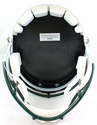 Elijah Moore Autographed New York Jets T/B F/S Speed Helmet-Beckett W Hologram Black - Image 2