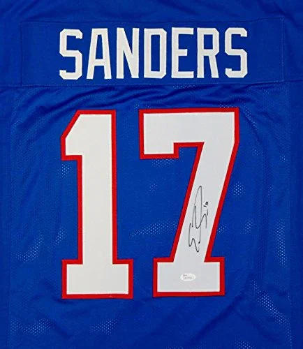 Emmanuel Sanders Autographed Blue College Style Jersey- JSA Witnessed Auth - Image 2