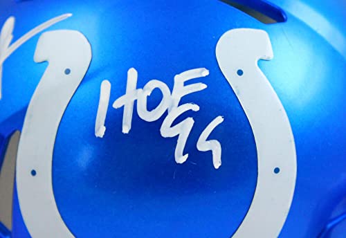 Eric Dickerson Autographed Indianapolis Colts Flash Speed Mini Helmet W/HOF- Beckett W Hologram White - Image 5