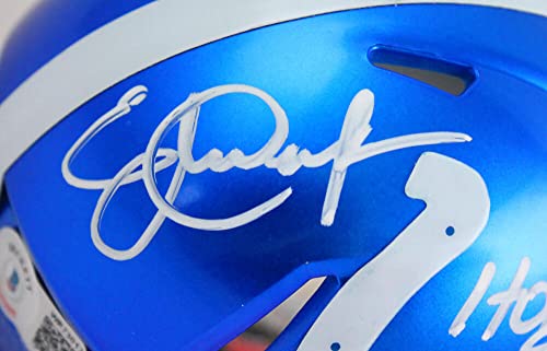 Eric Dickerson Autographed Indianapolis Colts Flash Speed Mini Helmet W/HOF- Beckett W Hologram White - Image 6