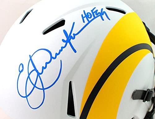 Eric Dickerson Autographed LA Rams F/S Lunar Speed Helmet w/HOF- Beckett WBlue - Image 5