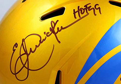 Eric Dickerson Autographed Los Angeles Rams Flash Speed F/S Helmet w/2 Insc.-Beckett W Hologram Black - Image 4
