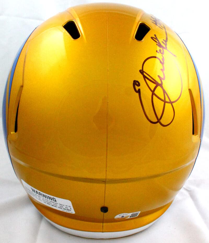 Eric Dickerson Autographed Los Angeles Rams Flash Speed F/S Helmet w/2 Insc.-Beckett W Hologram Black - Image 7