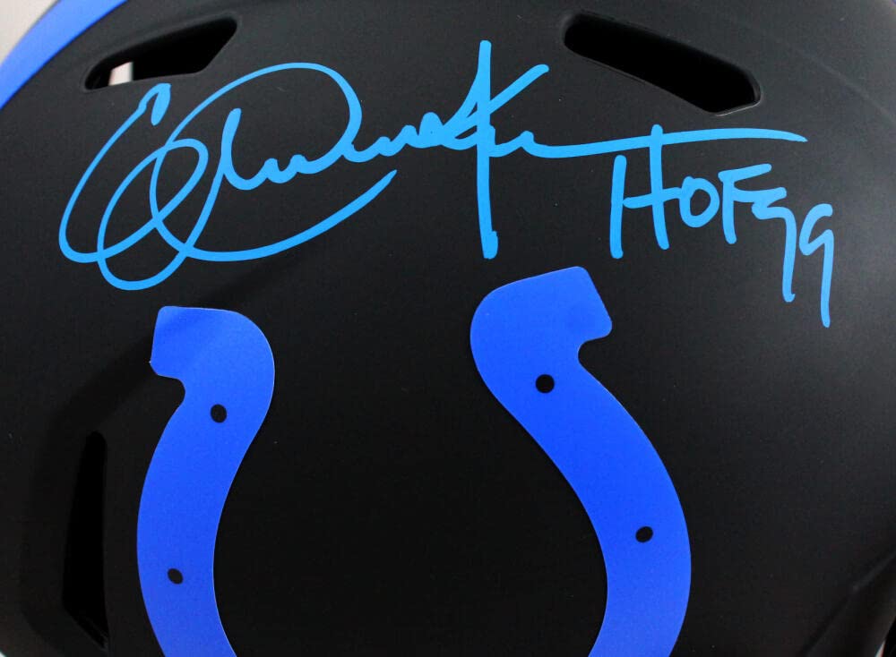 Eric Dickerson Signed Colts F/S Eclipse Speed Helmet w/HOF- Beckett W Auth *Blue - Image 2
