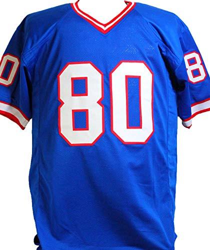 Eric Moulds Autographed Blue Pro Style Jersey W/Insc- Beckett W Black - Image 2
