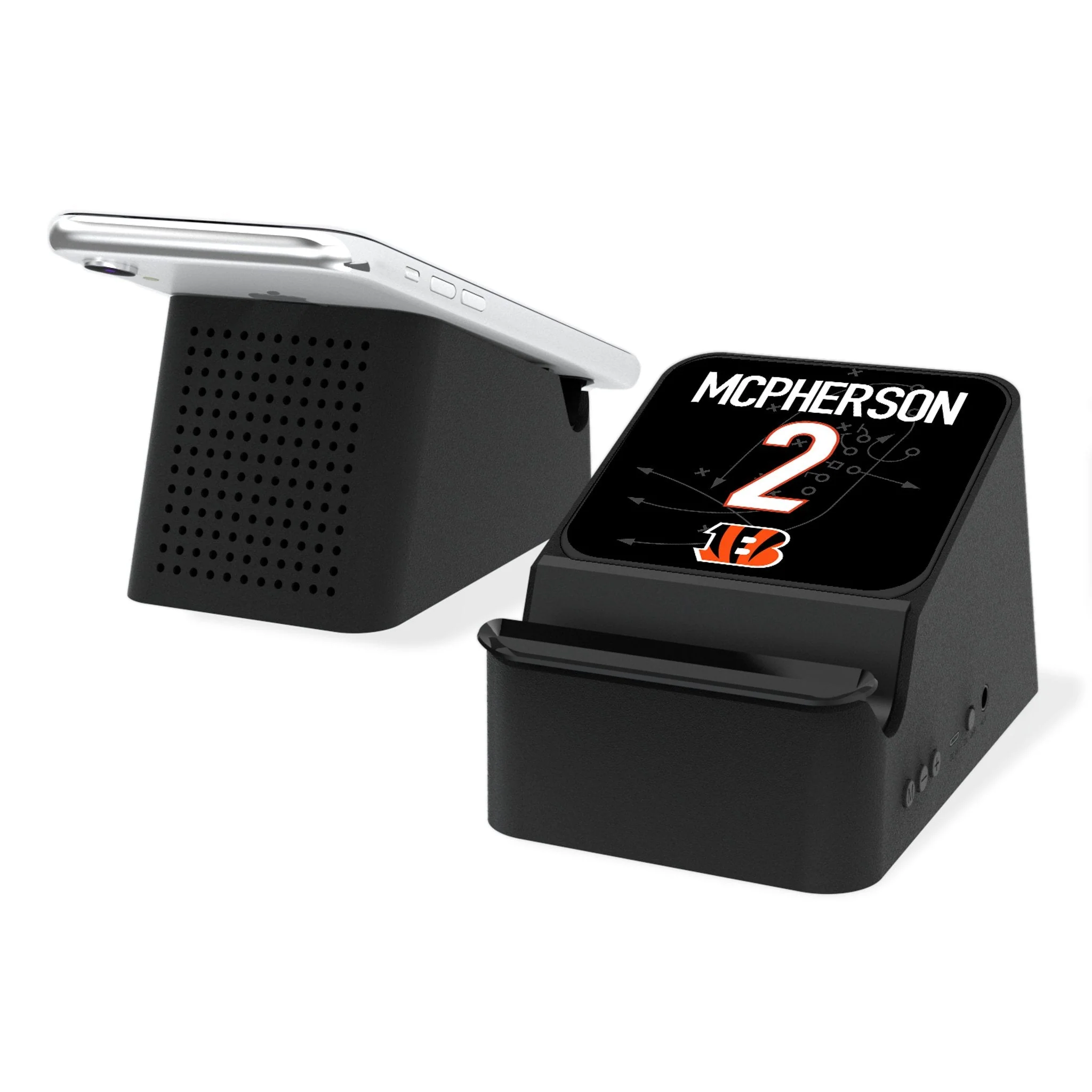 Evan McPherson Cincinnati Bengals 2 Ready Wireless Charging Station and Bluetooth Speaker