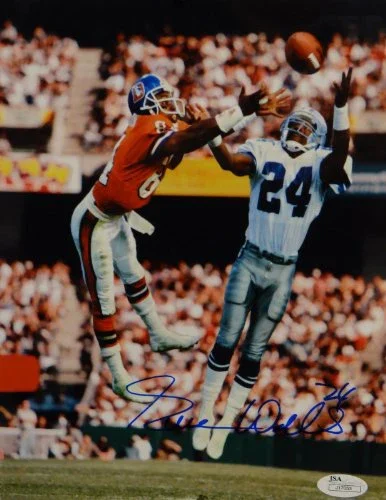 Everson Walls Autographed 8x10 Catch Against Broncos Photo- JSA Authenticated