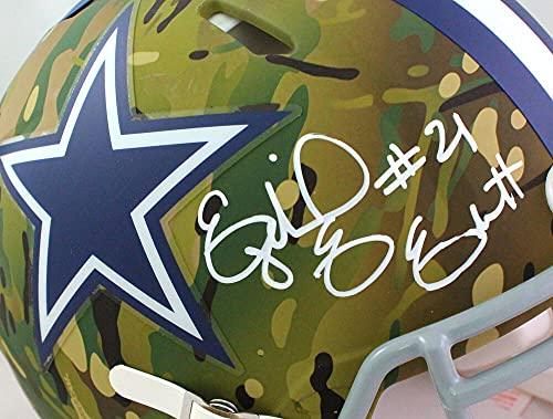 Ezekiel Elliott Autographed Cowboys Authentic Camo F/S Helmet- Beckett W White - Image 5