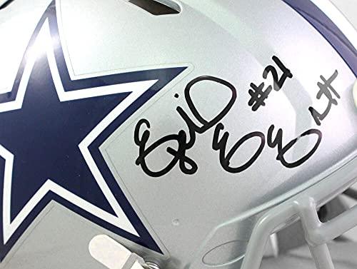 Ezekiel Elliott Autographed Cowboys Authentic Speed F/S Helmet- Beckett W Black - Image 5