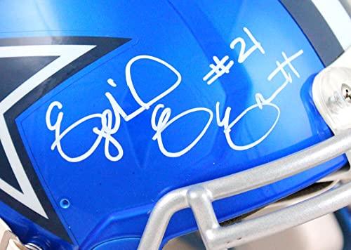 Ezekiel Elliott Autographed Dallas Cowboys F/S Flash Speed Authentic Helmet-Beckett W Hologram White - Image 5