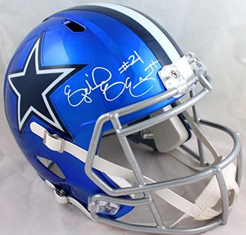 Ezekiel Elliott Autographed Dallas Cowboys F/S Flash Speed Helmet-Beckett W Hologram White
