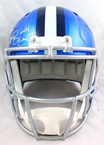 Ezekiel Elliott Autographed Dallas Cowboys F/S Flash Speed Helmet-Beckett W Hologram White - Image 4