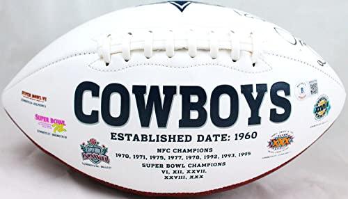 Ezekiel Elliott Autographed Dallas Cowboys Logo Football- Beckett W Hologram - Image 2