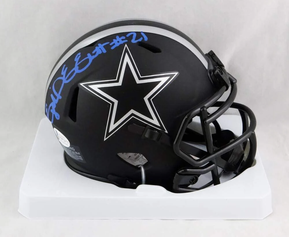 Ezekiel Elliott Signed Dallas Cowboys Eclipse Mini Helmet - Beckett W Auth *Blue - Image 3