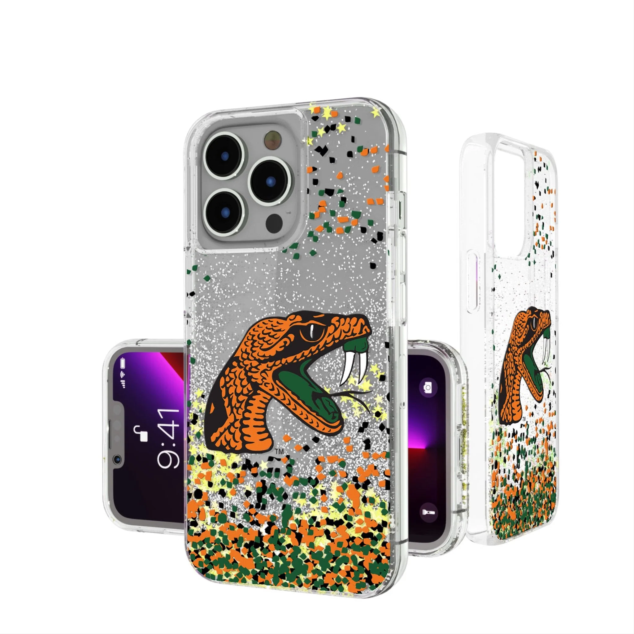 Florida A&M University Rattlers Confetti Glitter Phone Case
