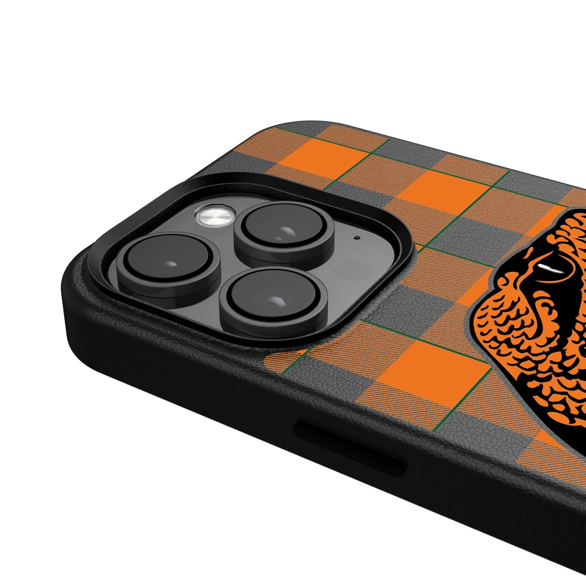 Florida A&M University Rattlers Plaid MagSafe Compatible Phone Case for Apple iPhone - Image 4