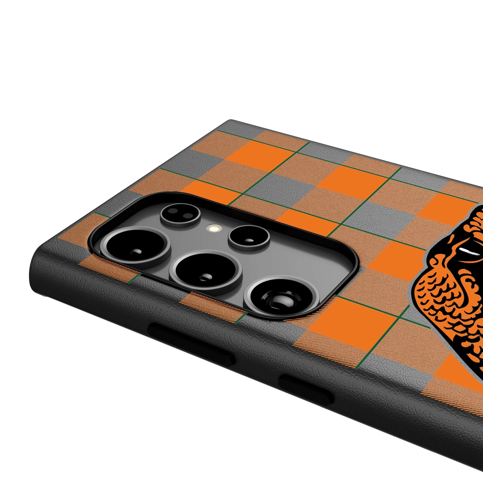 Florida A&M University Rattlers Plaid MagSafe Compatible Phone Case for Samsung Galaxy - Image 4