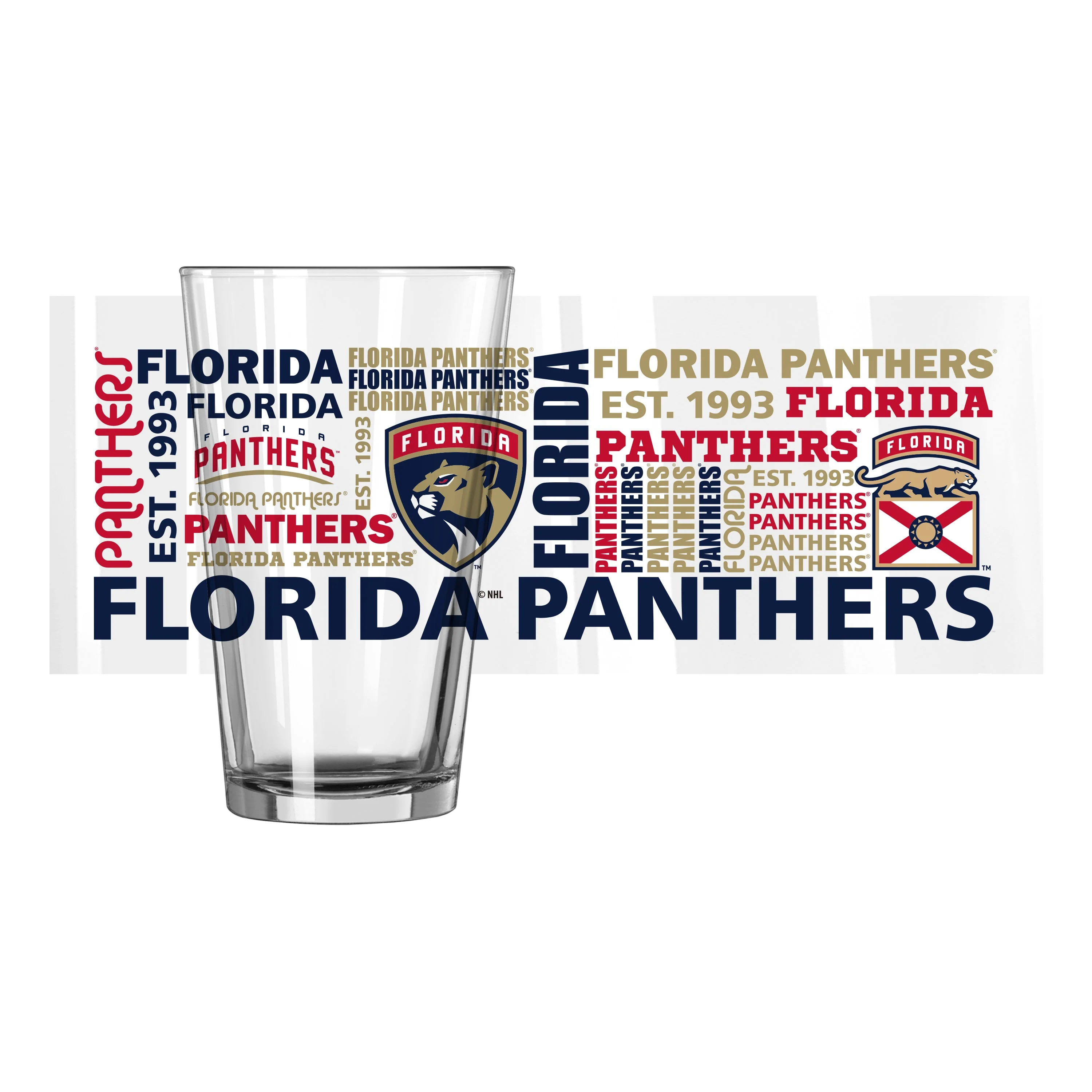 Florida Panthers 16oz Spirit Pint Glass - Image 2