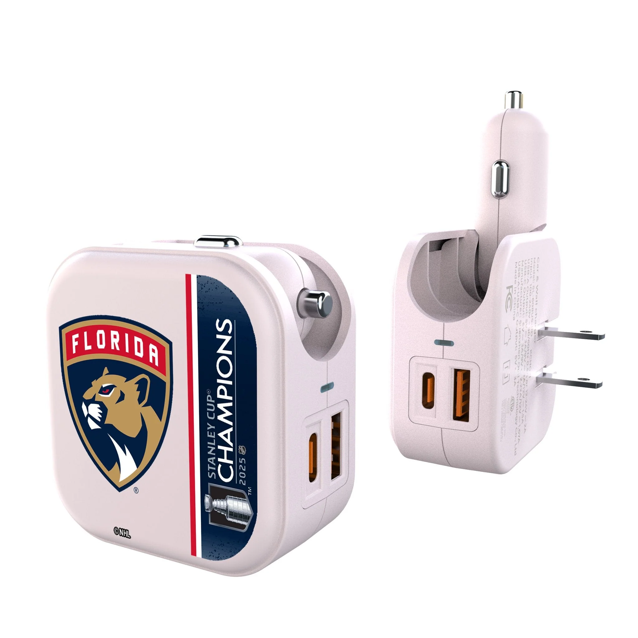 Florida Panthers 2025 Stanley Cup 2 in 1 USB Charger