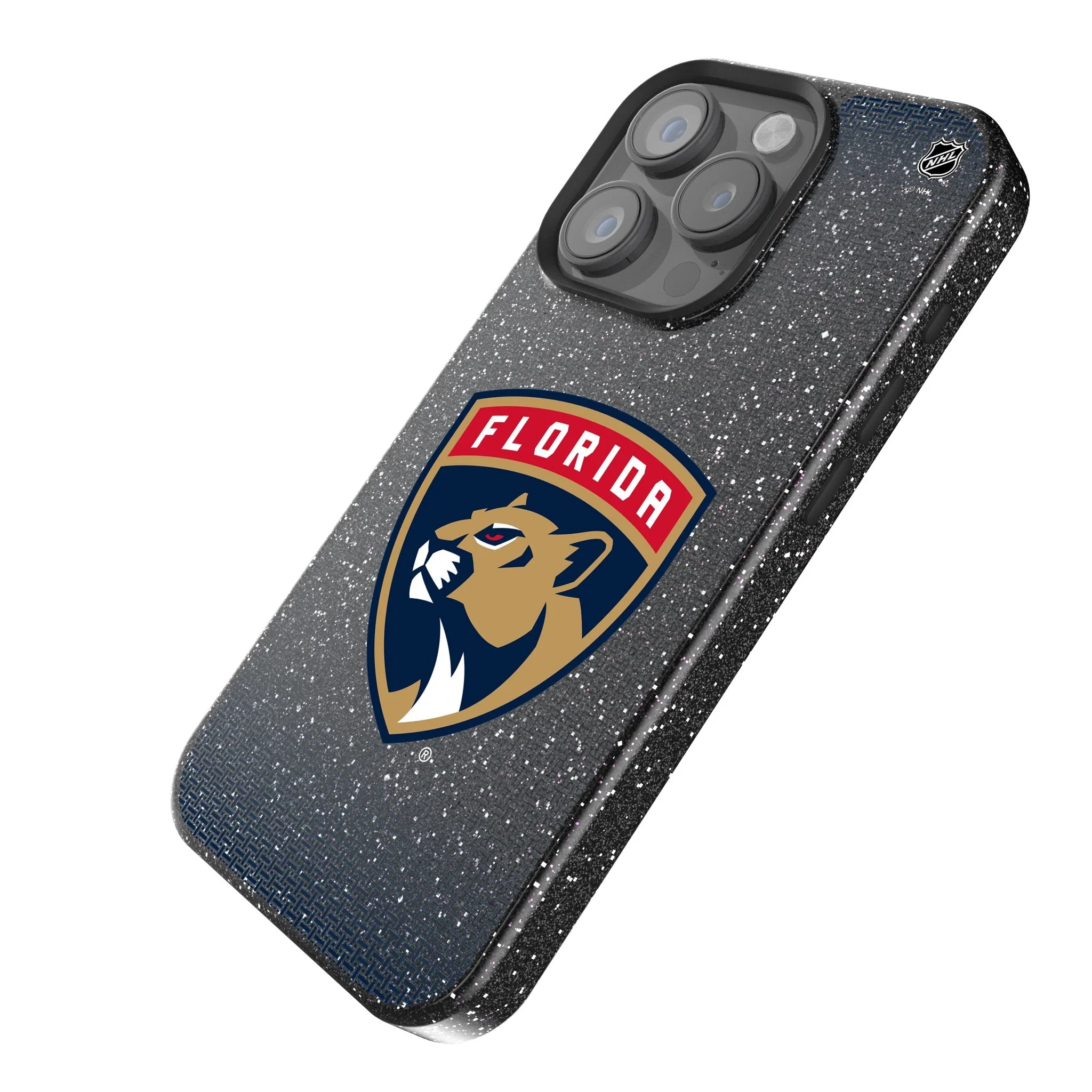 Florida Panthers Linen Bling Phone Case for Apple iPhone - Image 2