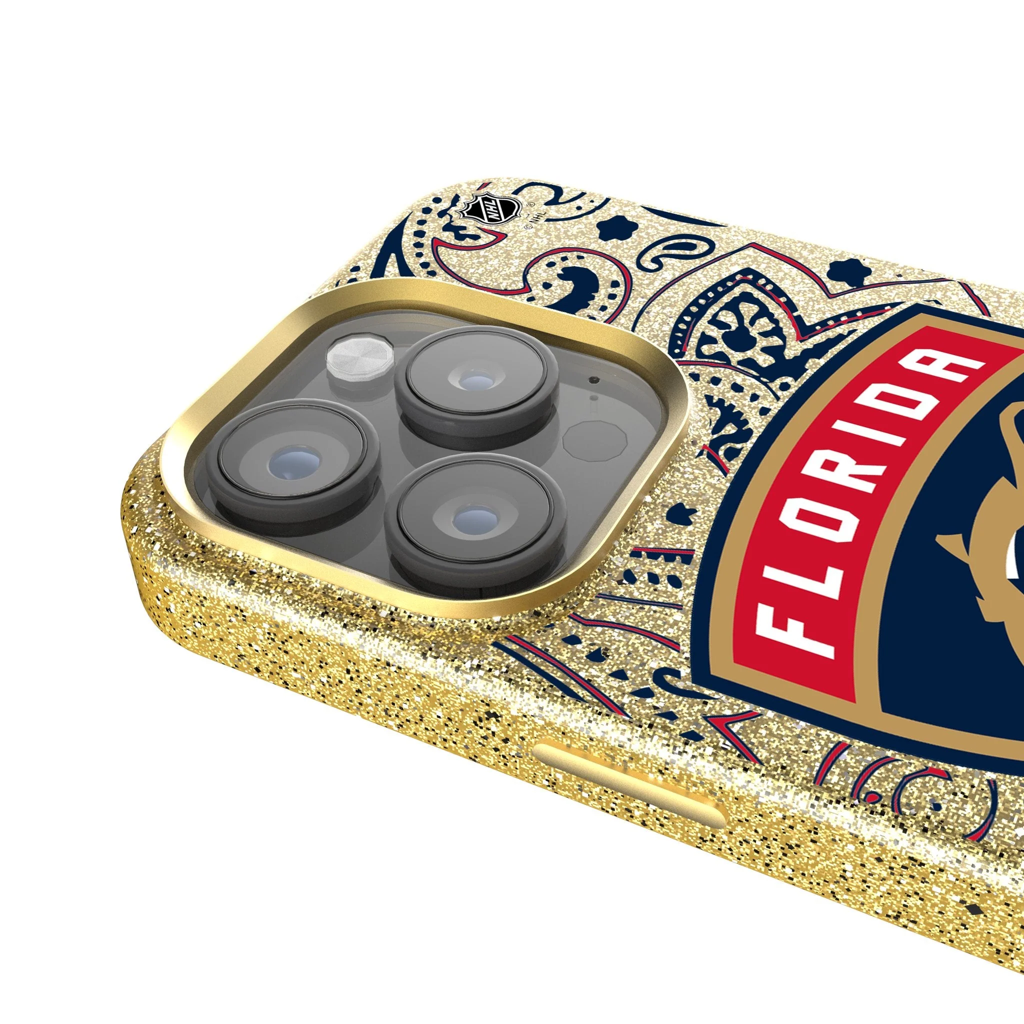Florida Panthers Paisley Bling Phone Case - Image 4