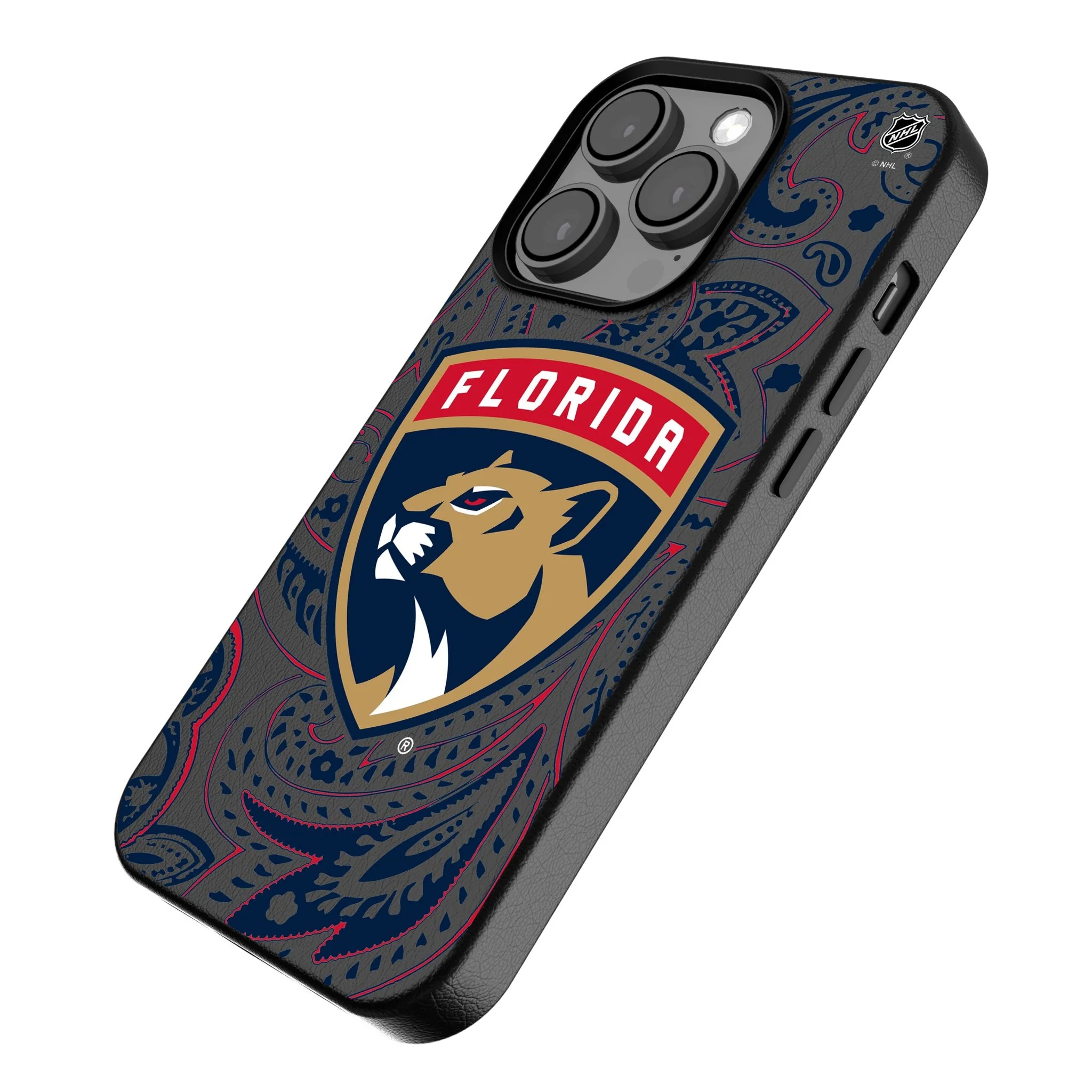 Florida Panthers Paisley MagSafe Compatible Phone Case for Apple iPhone - Image 2
