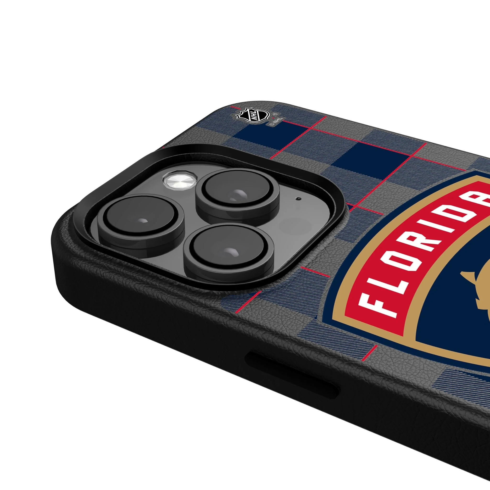 Florida Panthers Plaid MagSafe Compatible Phone Case for Apple iPhone - Image 4