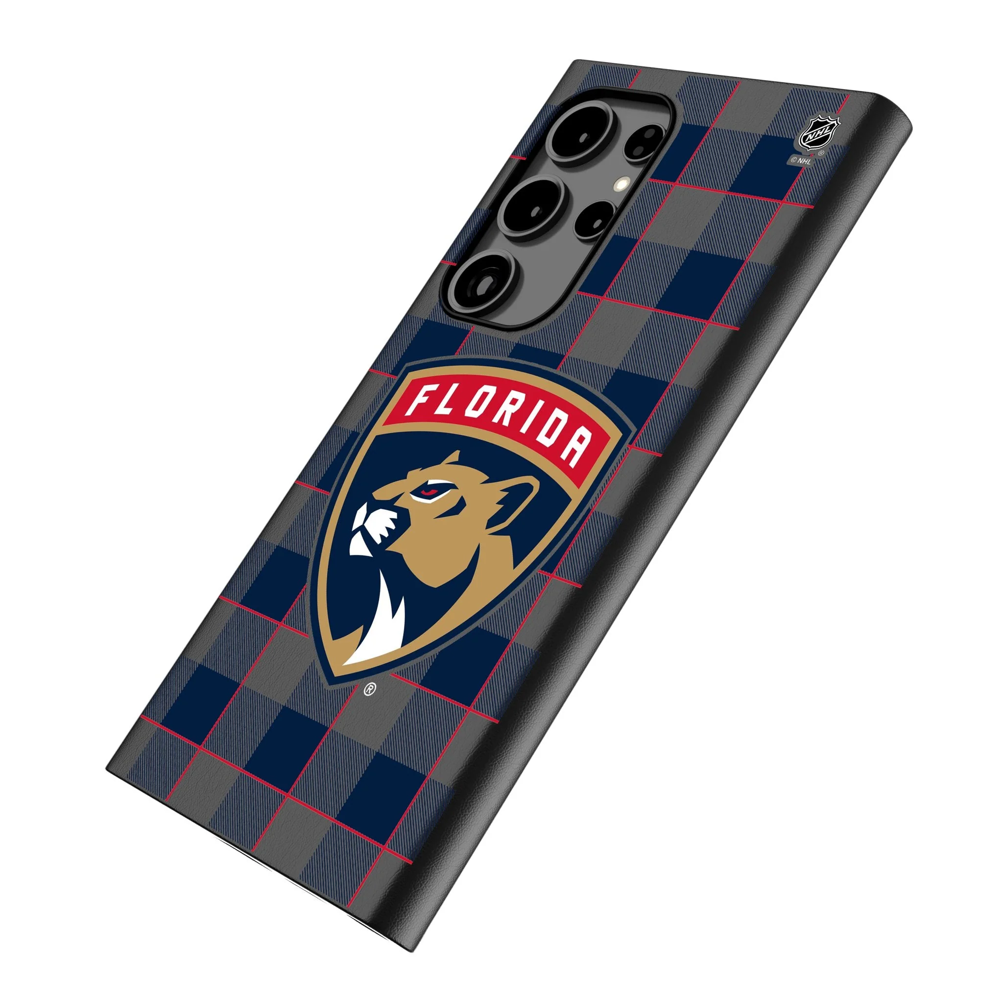Florida Panthers Plaid MagSafe Compatible Phone Case for Samsung Galaxy - Image 2