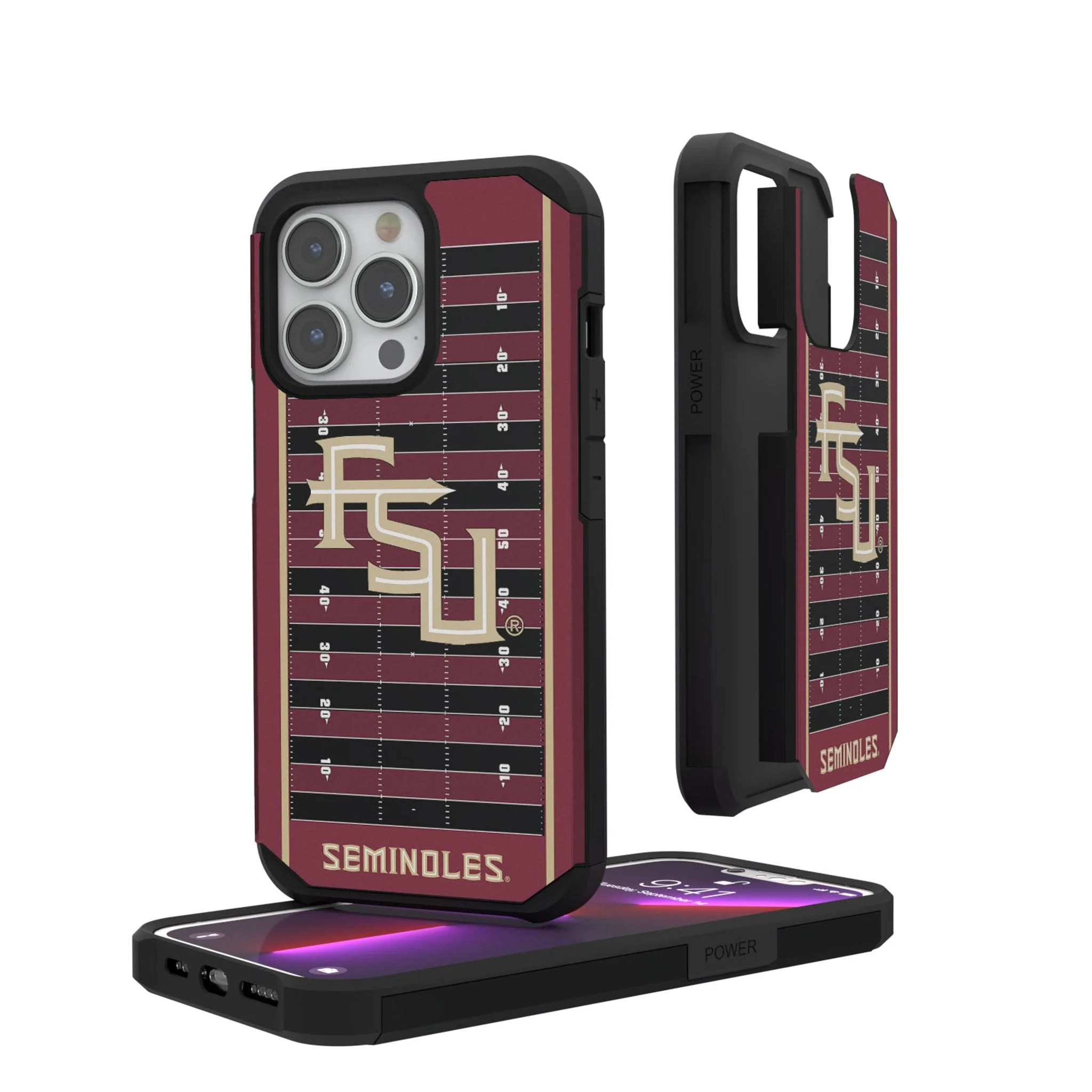 Florida State University Seminoles Athletic Wordmark Field Rugged Phone Case