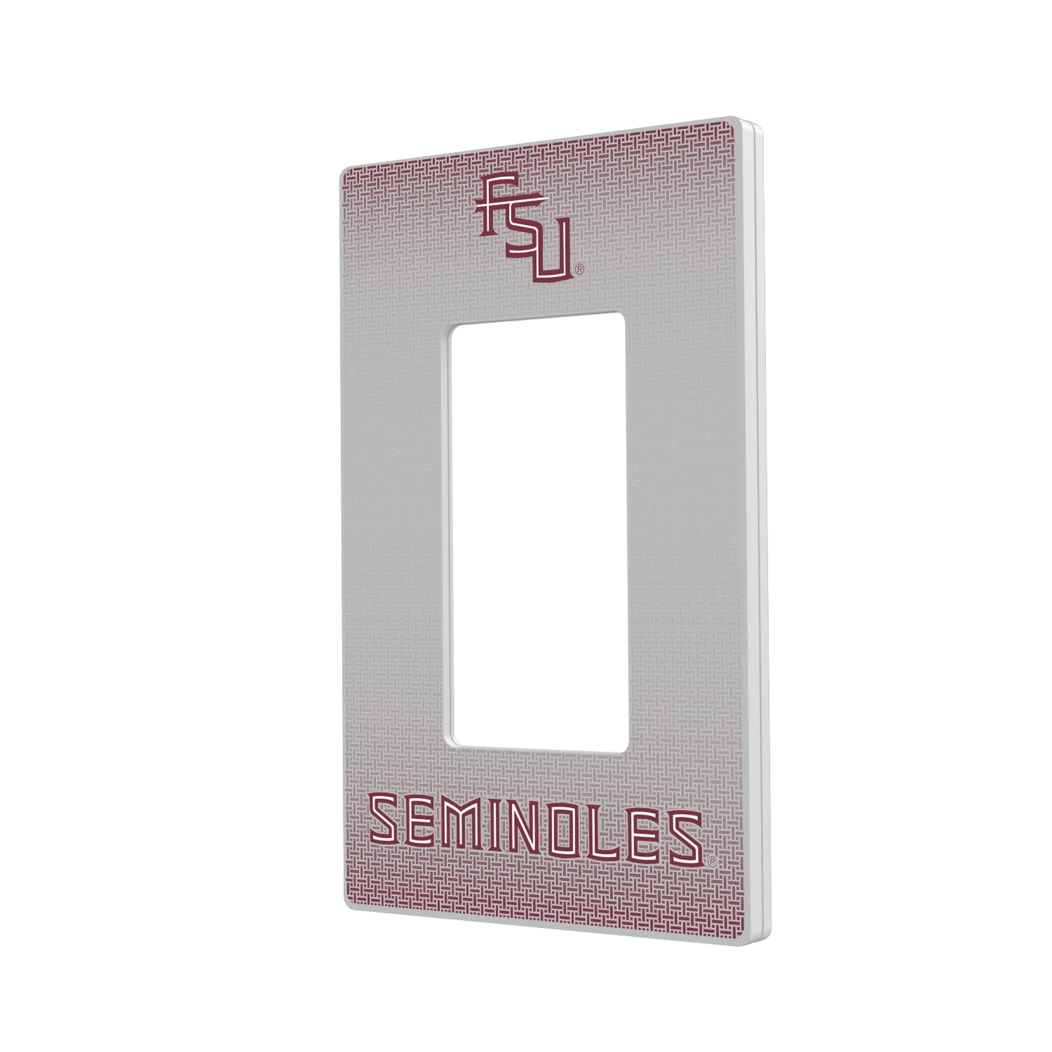 Florida State University Seminoles Athletic Wordmark Linen Hidden-Screw Light Switch Plate - Image 2