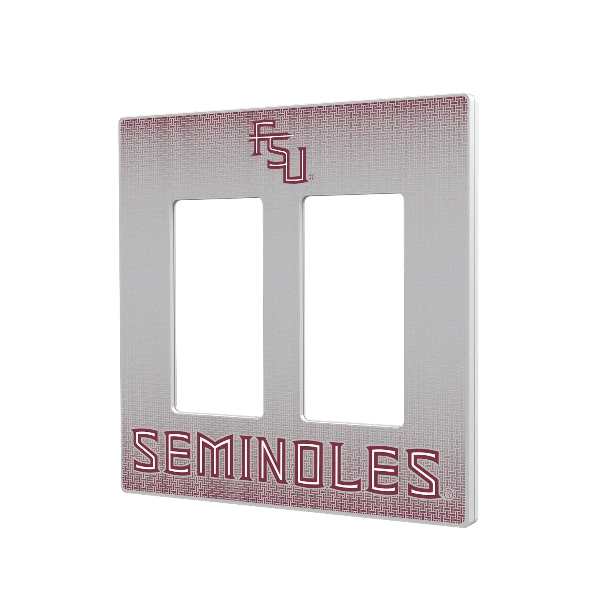 Florida State University Seminoles Athletic Wordmark Linen Hidden-Screw Light Switch Plate - Image 4