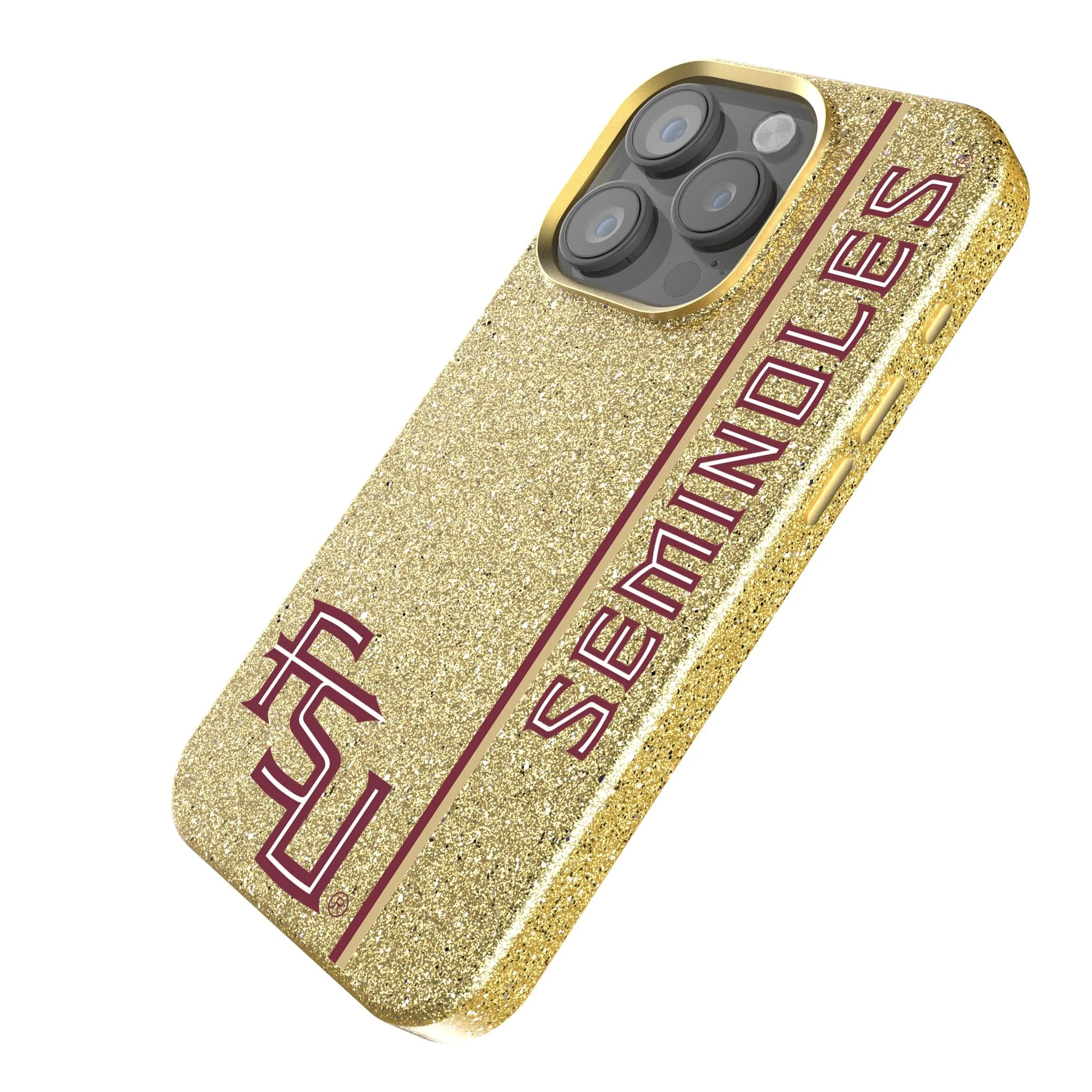 Florida State University Seminoles Athletic Wordmark Sidebar Bling Phone Case - Image 2