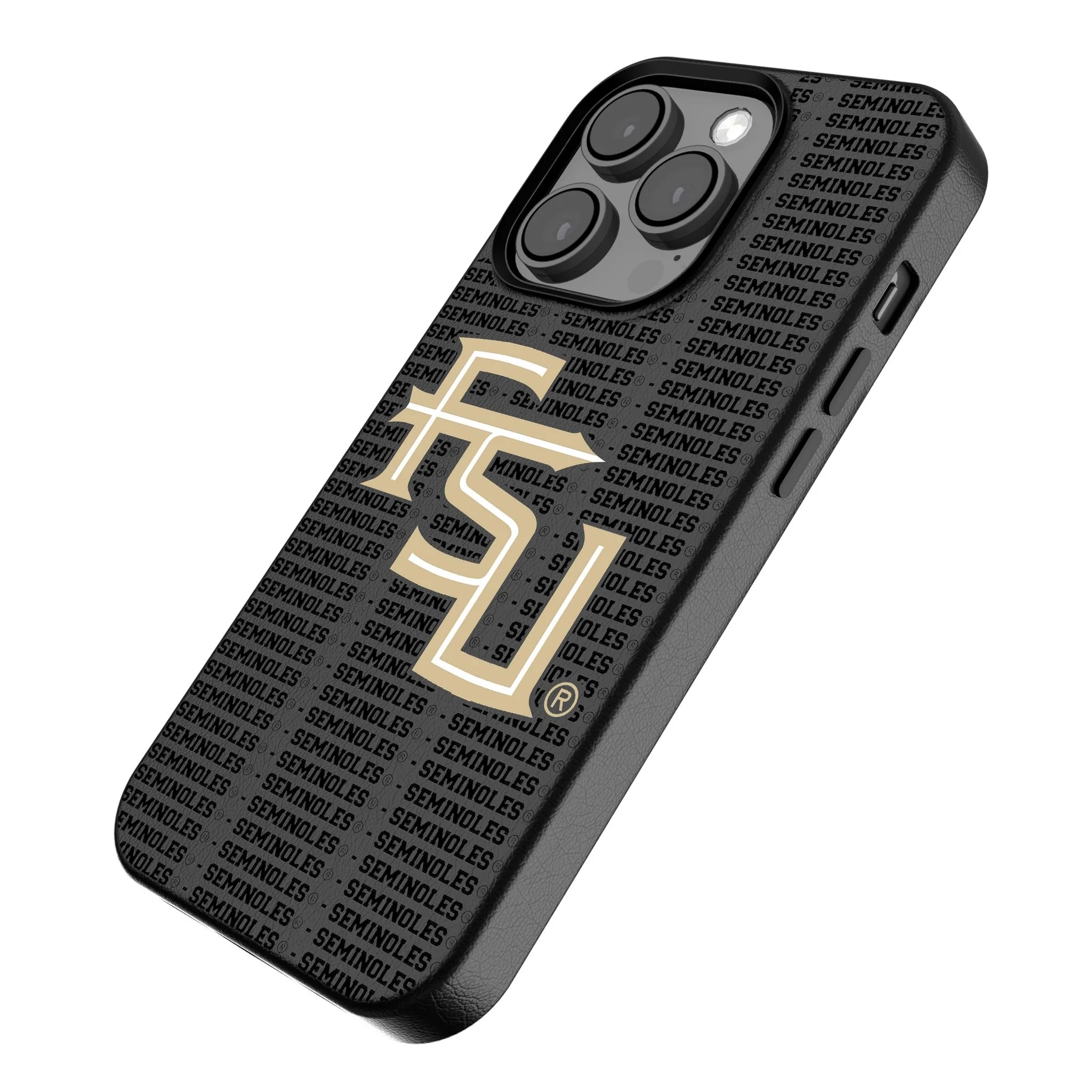 Florida State University Seminoles Athletic Wordmark Text Backdrop MagSafe Compatible Phone Case for Apple iPhone - Image 2